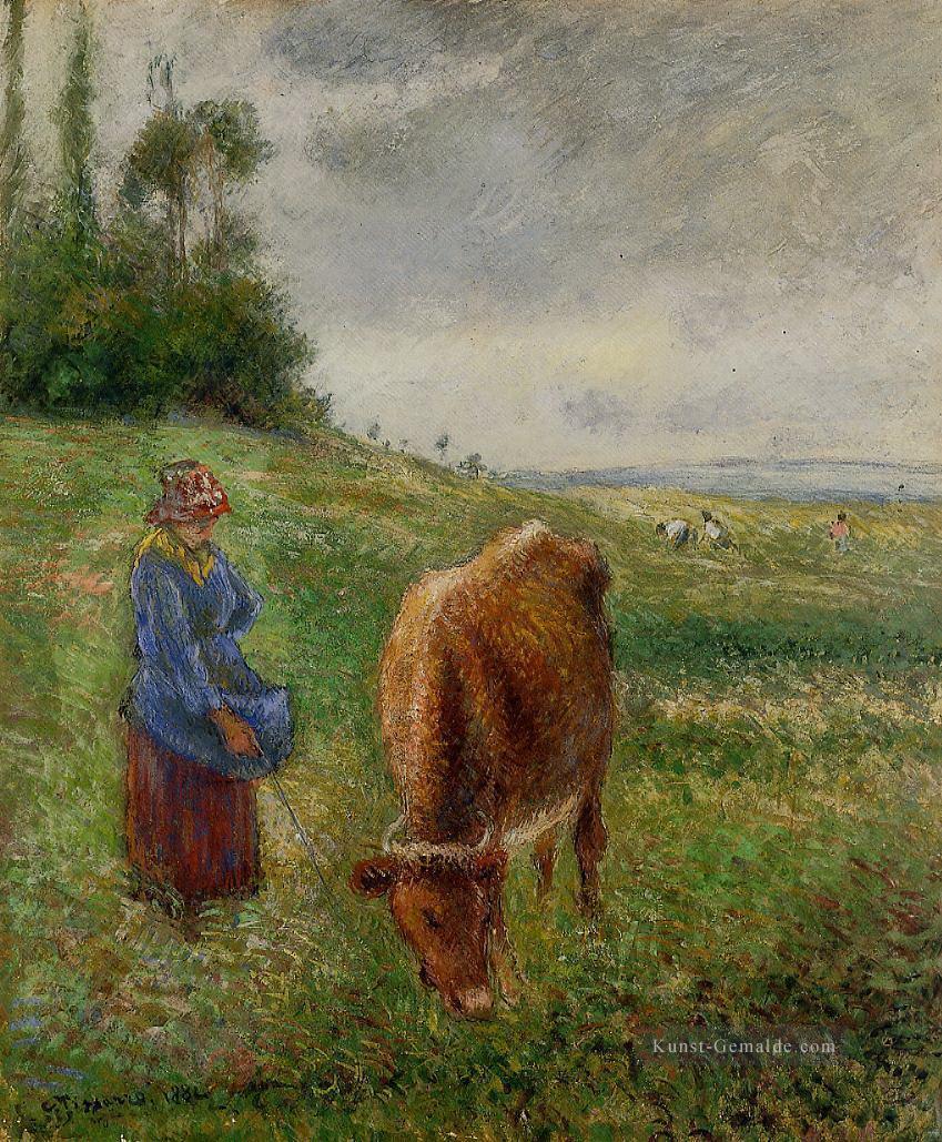 cowherd pontoise 1882 Camille Pissarro Ölgemälde